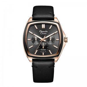 Alexandre Christie AC 6616 Rosegold Grey Leather Lady BFLRGGRBA